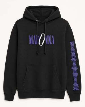 Madonna The Celebration Tour Black Pullover Hoodie with Tour Dates Size XL